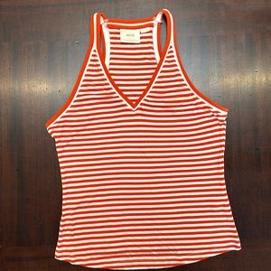 MAEVE by Anthropologie orange striped top Size M NWOT